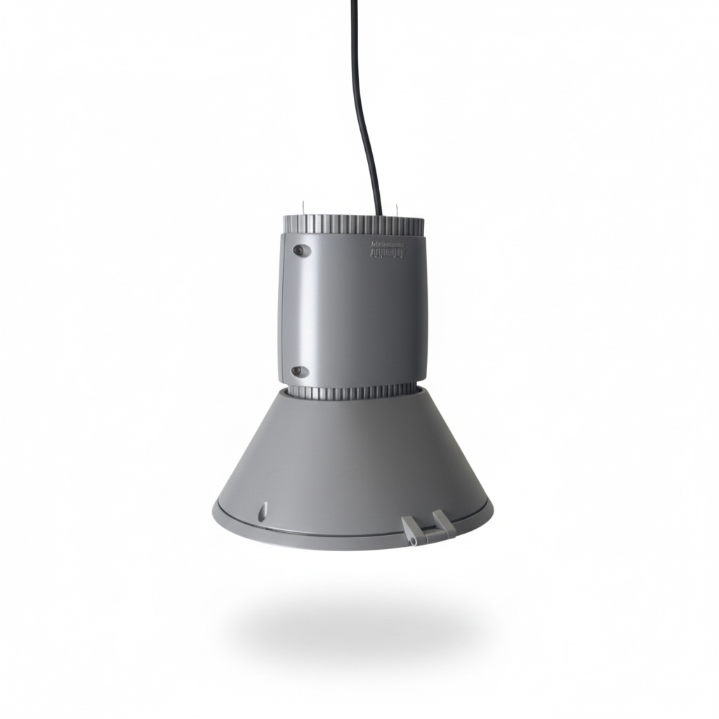 faro industriale a sospensione grigio