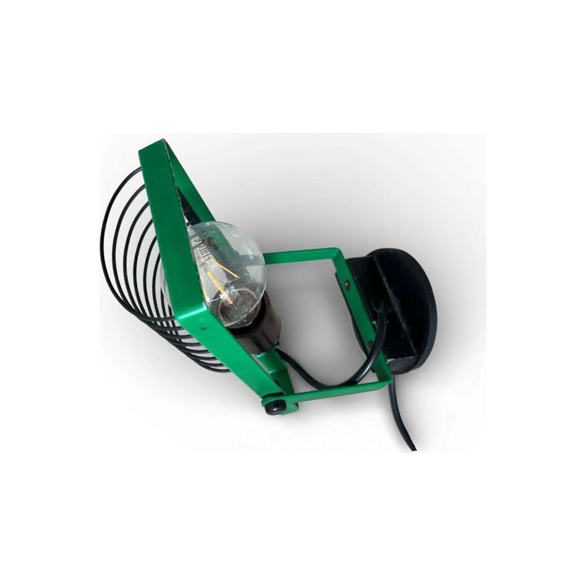 lampada applique geometrica in metallo verde e nero