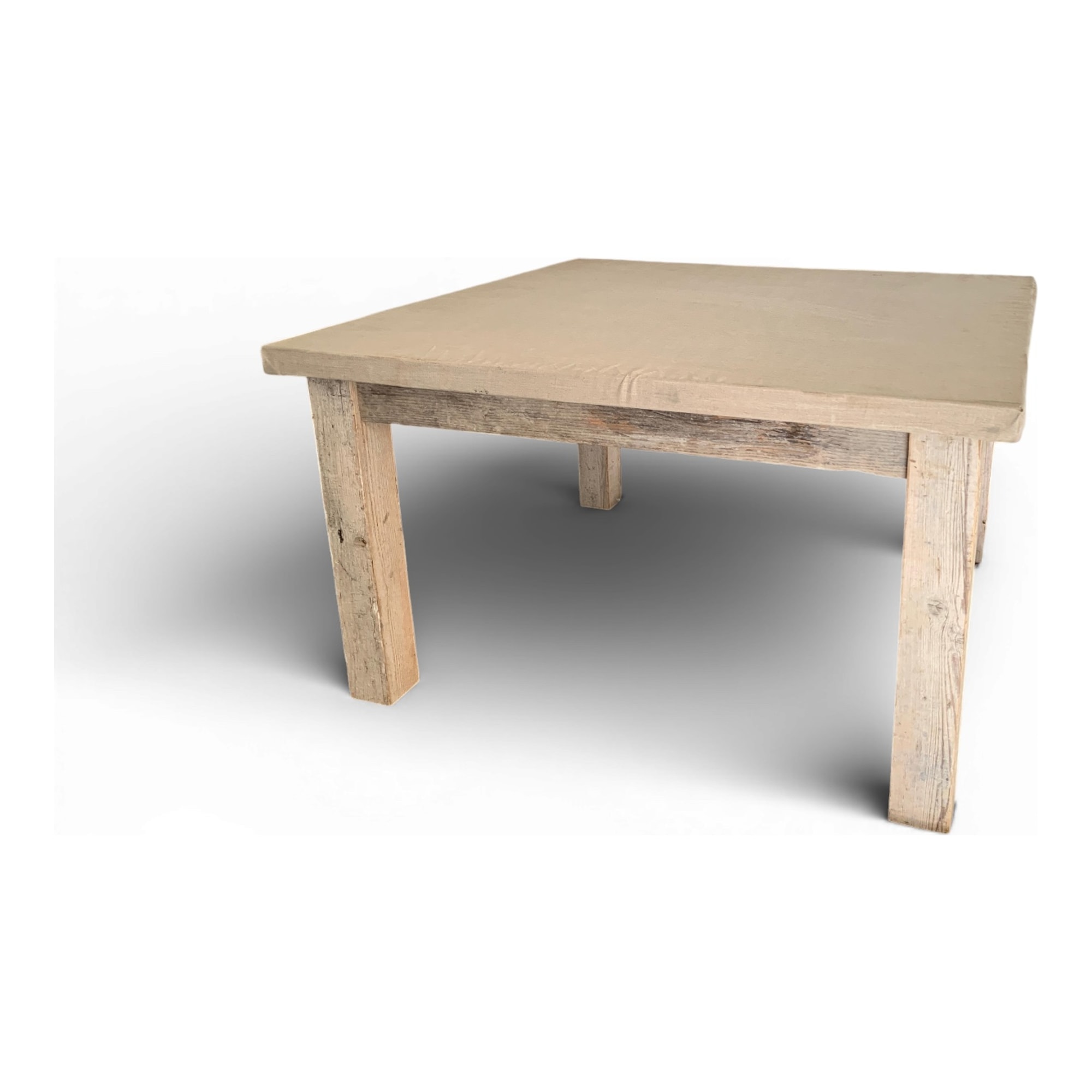 tavolo atelier con piano in juta grezza