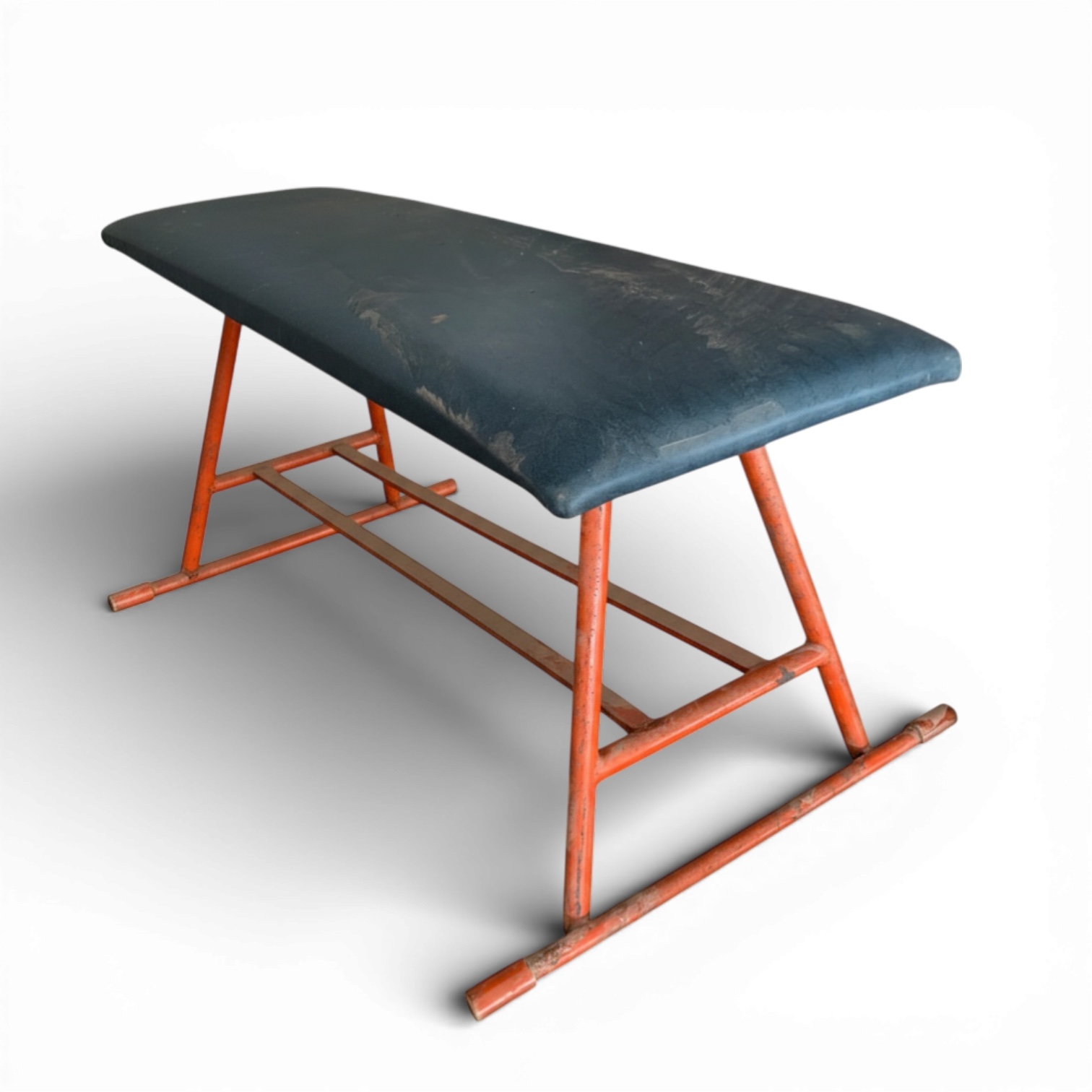 panca da ginnastica vintage in ferro smaltato