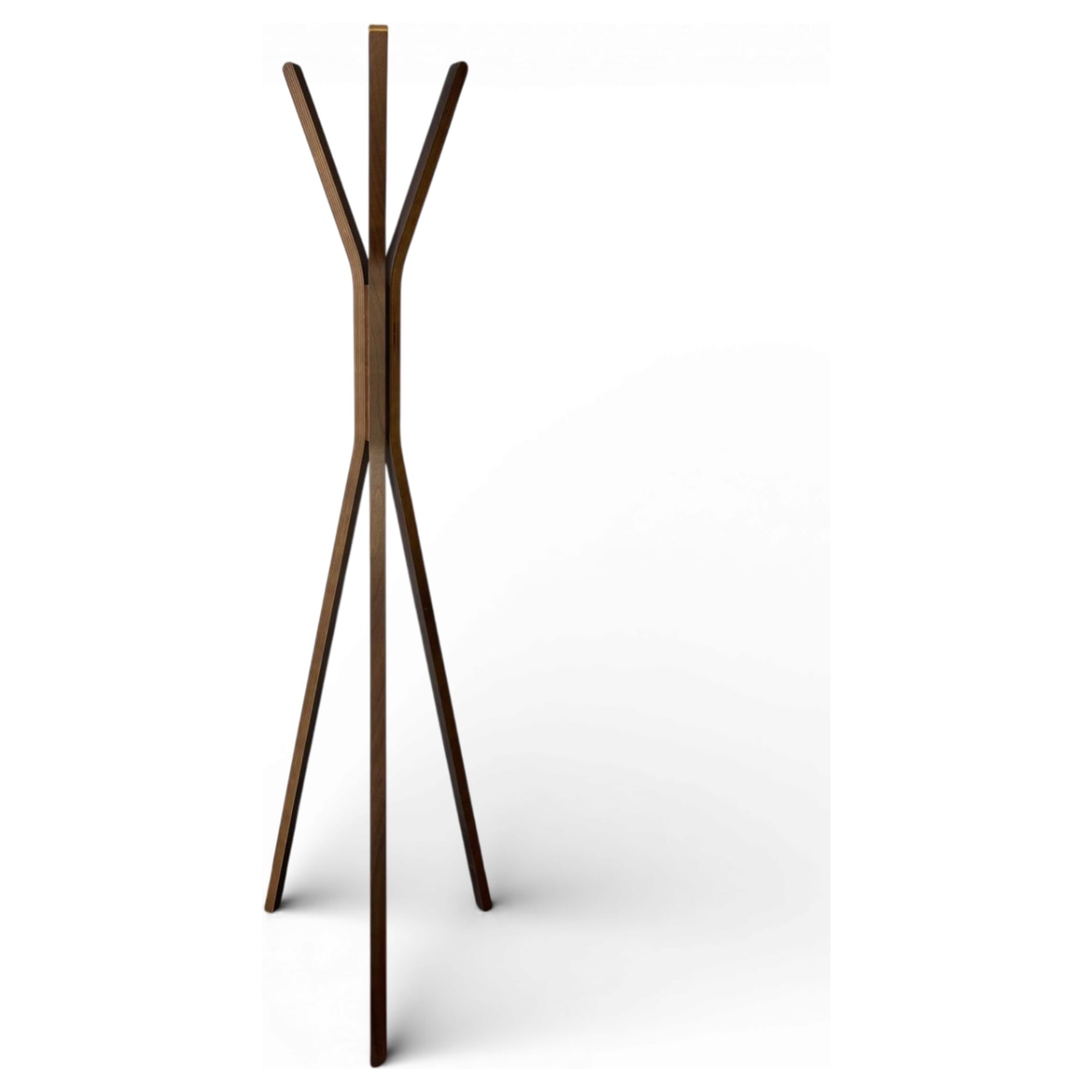 appendiabiti tripode in legno curvato