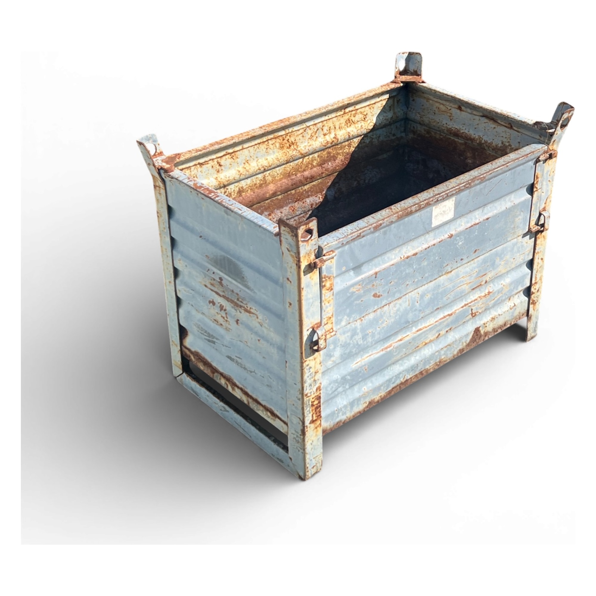 cassone industriale in ferro zincato anni '60