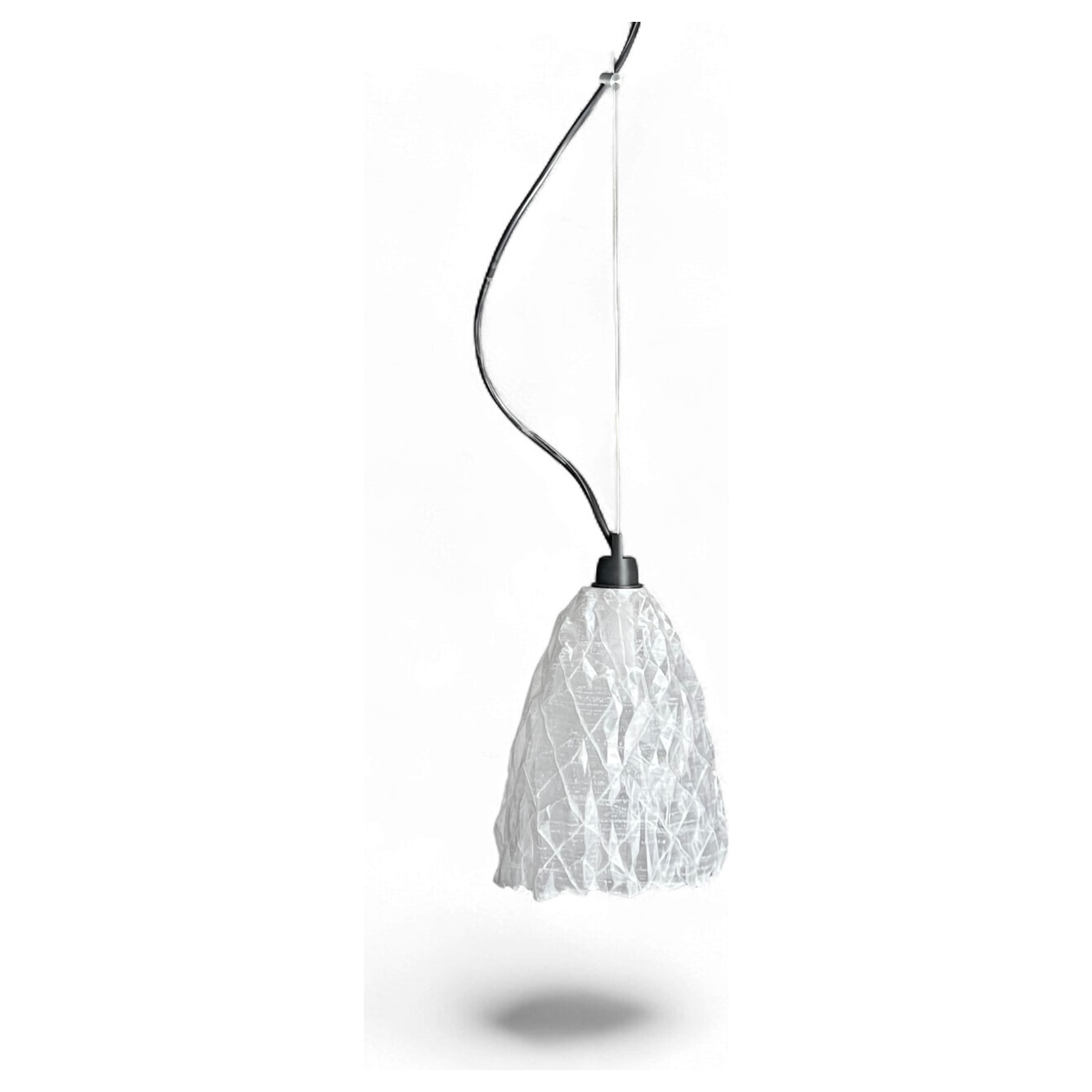 Lampada sospensione in PLA trasparente (stampa 3d)