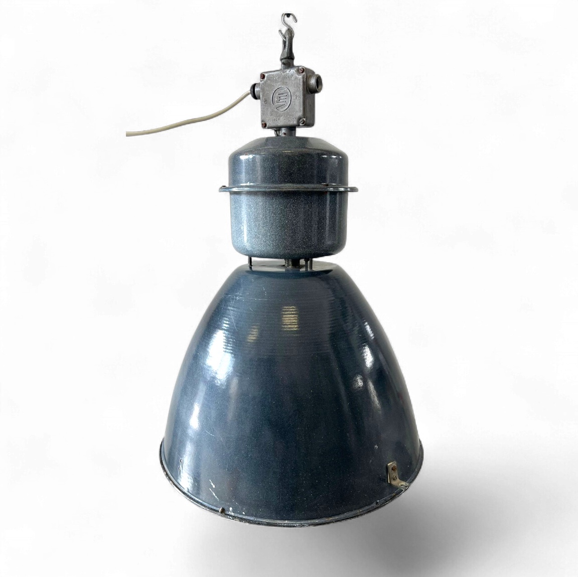 lampada industriale smaltata anni '50