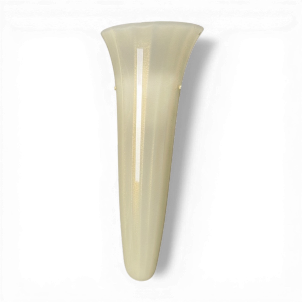 lampada applique a corolla in vetro alabastrino