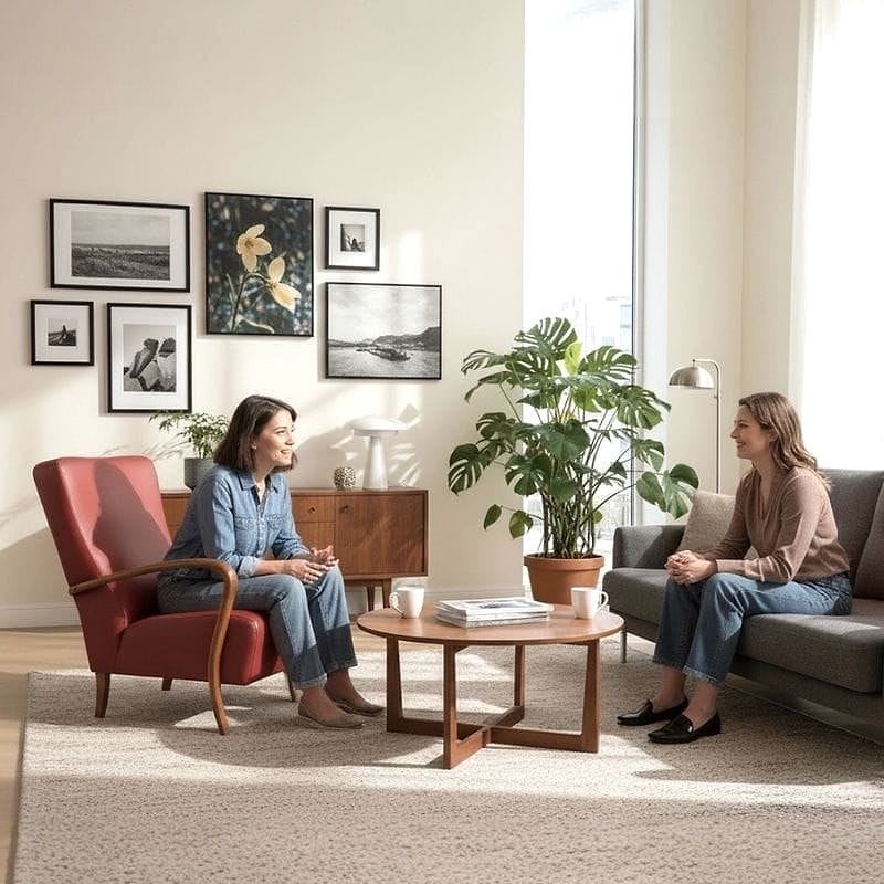 poltrona anni cinquanta in vinile rosso e faggio curvato - immagine 2