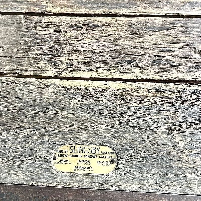 carrello industriale in legno e ferro primo '900 - immagine 6
