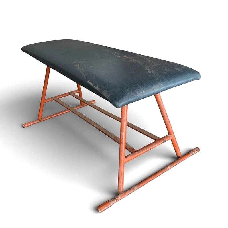 panca da ginnastica vintage in ferro smaltato