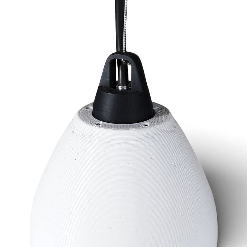 sospensione bianca opalina in polimero stampato - immagine 4