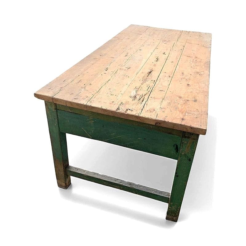 scrivania officina con cassetti verde originale - immagine 6