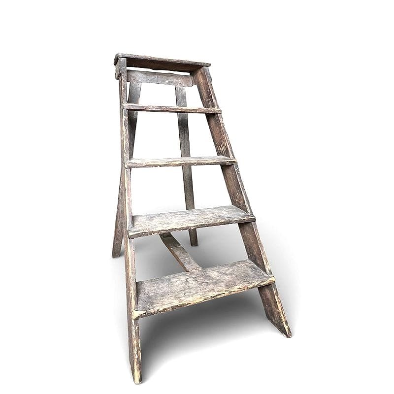 scaletta in legno patinato