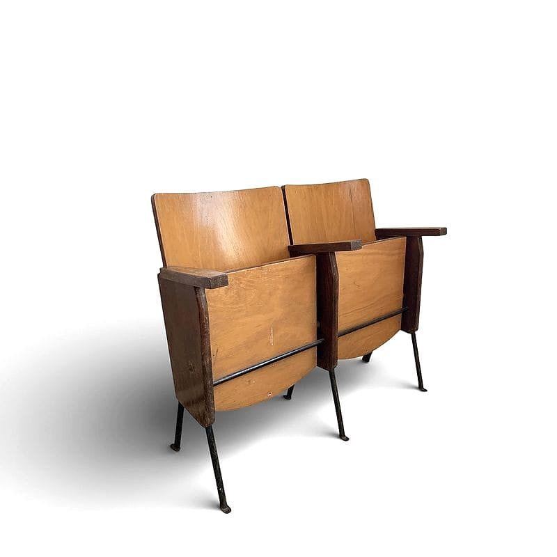 doppio sedile da teatro anni '50