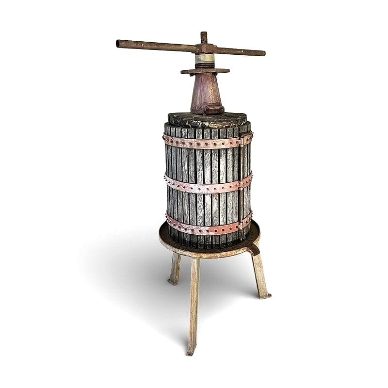 torchio manuale in legno e ferro per vinacce