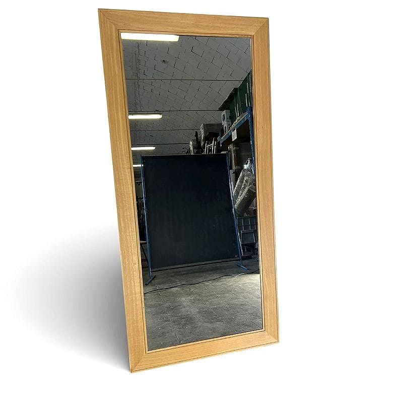 specchio rettangolare in rovere massello