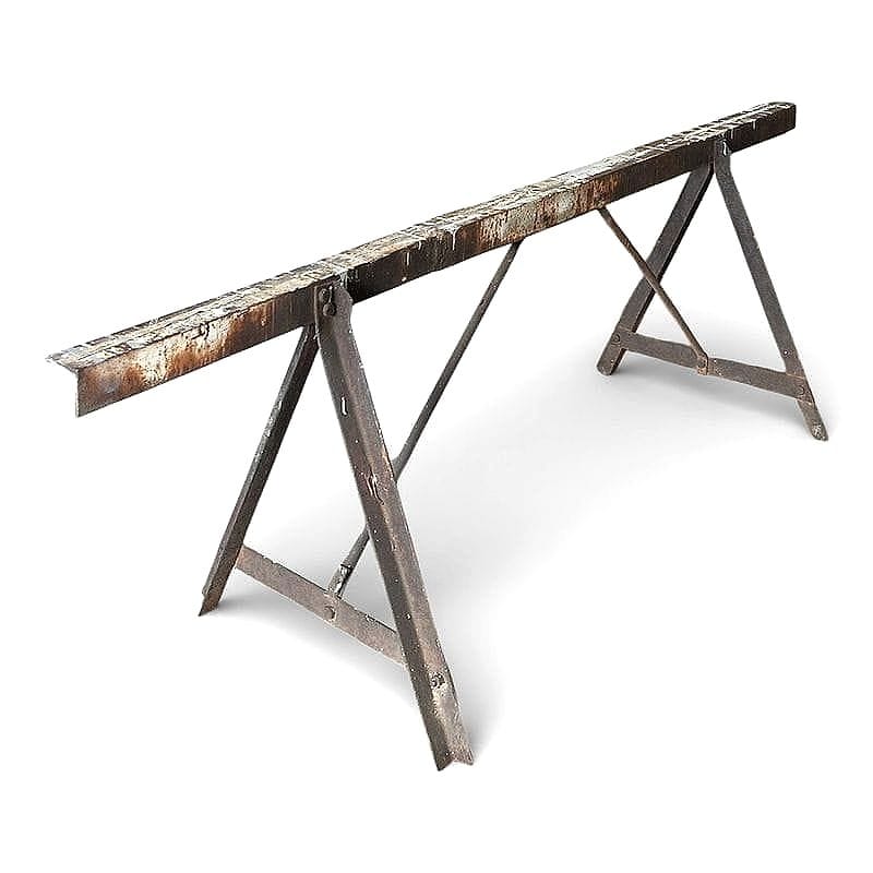 cavalletto industriale da officina in ferro patinato