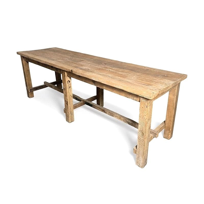 tavolo da esposizione rustico in legno massello